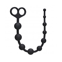 Анальная цепочка Orgasm Beads черная (длина — 33,5 см, максимальный диаметр — 2,3 см)